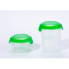 2pcs cozinha plástica redonda recipiente de alimentos 2pk